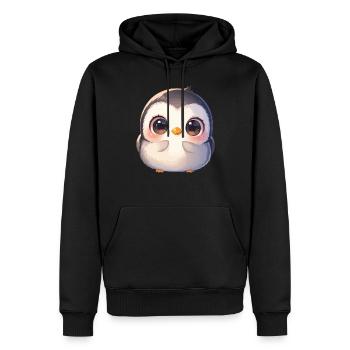 Pinguine Pinguin - Männer Premium Bio Hoodie - Schwarz - Vorne - Nico (187cm)