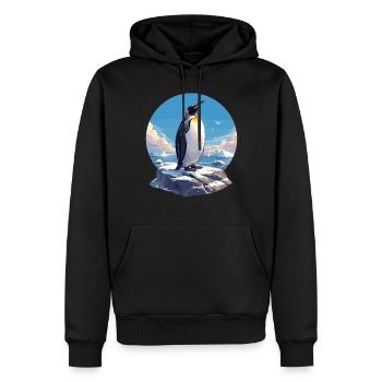 Pinguine Pinguin - Männer Premium Bio Hoodie - Schwarz - Vorne - Nico (187cm)