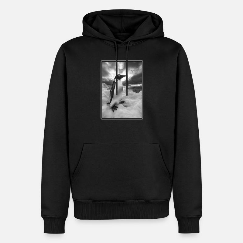 Pingouins Pingouin - Sweat à capuche Premium bio Homme - noir