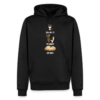 Zähne Geputzt Faultier Capybara Waschbär Geschenk - Männer Premium Bio Hoodie - Schwarz - Vorne - Nico (187cm)