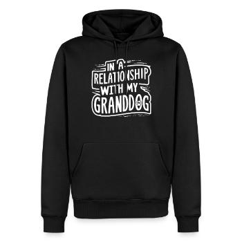 Cadeaux de grand-père chien - Sweat à capuche Premium bio Homme - noir - Devant - Nico (187cm)