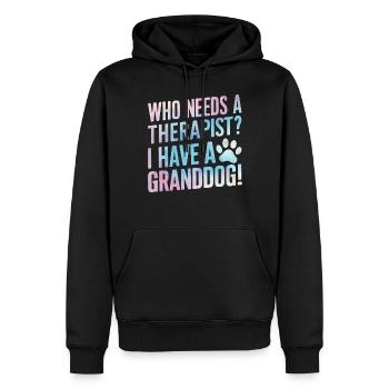 Cadeaux de grand-père chien - Sweat à capuche Premium bio Homme - noir - Devant - Nico (187cm)