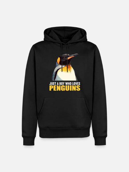 Pingouins Pingouin - Sweat à capuche Premium bio Homme - noir