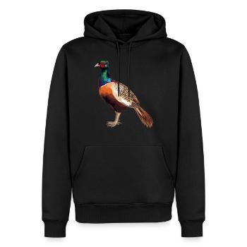 Pheasants Pheasant - Men’s Premium Organic Hoodie - black - Front - Nico (187cm)