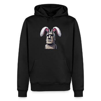 Easter island moai, Isla de Pascua easter island - Männer Premium Bio Hoodie - Schwarz - Vorne - Nico (187cm)