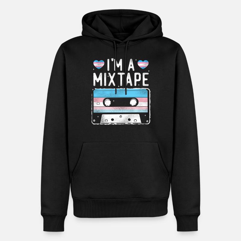 Fierté LGBT transgenre - Sweat à capuche Premium bio Homme - noir