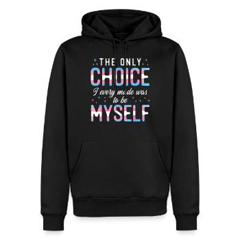Transgender Trans LGBT Pride - Männer Premium Bio Hoodie - Schwarz - Vorne - Nico (187cm)