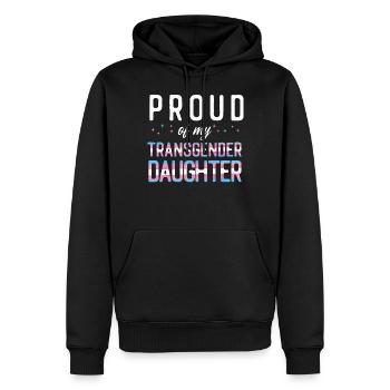 Transgender Trans LGBT Pride - Men’s Premium Organic Hoodie - black - Front - Nico (187cm)