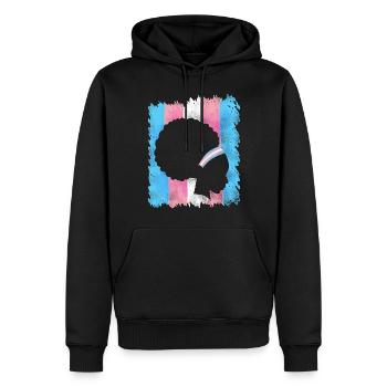 Transgender Trans LGBT Pride - Männer Premium Bio Hoodie - Schwarz - Vorne - Nico (187cm)