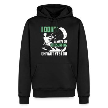 Je ne fais pas toujours du kitesurf oh attendez je le fais - - Sweat à capuche Premium bio Homme - noir - Devant - Nico (187cm)