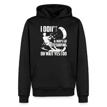 Je ne fais pas toujours du kitesurf oh attendez je le fais - - Sweat à capuche Premium bio Homme - noir - Devant - Nico (187cm)