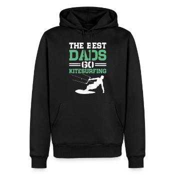 Kitesurfer - The best dads go Kitesurfing - Männer Premium Bio Hoodie - Schwarz - Vorne - Nico (187cm)