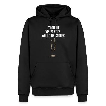 I Thought VIP Parties Would Be Cooler Irony VIP - Men’s Premium Organic Hoodie - black - Front - Nico (187cm)