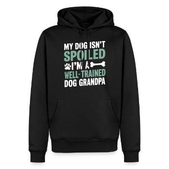Cadeaux de grand-père chien - Sweat à capuche Premium bio Homme - noir - Devant - Nico (187cm)