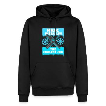Klimatechniker HLK Installateur - Männer Premium Bio Hoodie - Schwarz - Vorne - Nico (187cm)