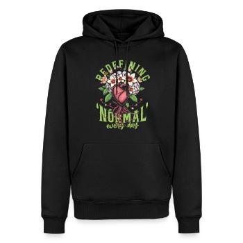 Schlaganfall Erholung Redefining Normal Every Day - Männer Premium Bio Hoodie - Schwarz - Vorne - Nico (187cm)