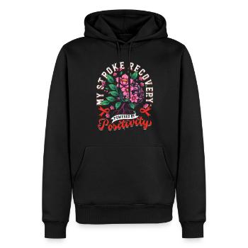 Schlaganfall Erholung - Männer Premium Bio Hoodie - Schwarz - Vorne - Nico (187cm)