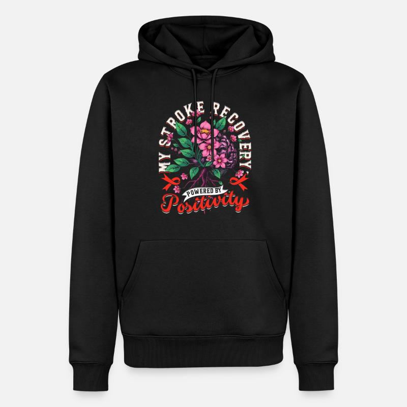 Schlaganfall Erholung - Männer Premium Bio Hoodie - Schwarz