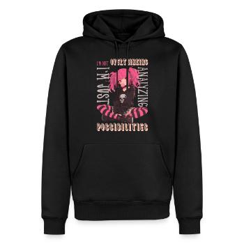I'm Not Overthinking Goth Anime Girl Pastel Goth - Männer Premium Bio Hoodie - Schwarz - Vorne - Nico (187cm)