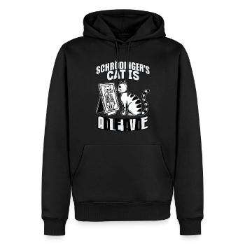 Schrödinger's Cat Dead And Alive - Männer Premium Bio Hoodie - Schwarz - Vorne - Nico (187cm)
