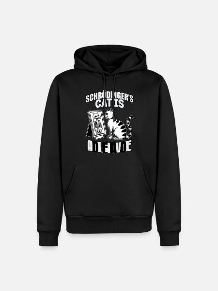 Schrödinger's Cat Dead And Alive - Men’s Premium Organic Hoodie - black