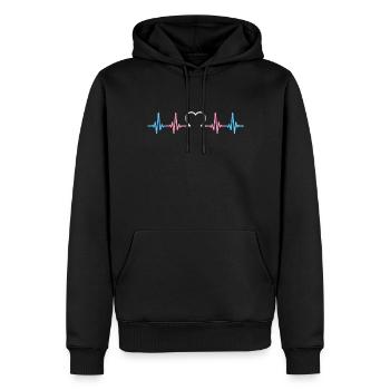Transgender Trans LGBT Pride - Männer Premium Bio Hoodie - Schwarz - Vorne - Nico (187cm)