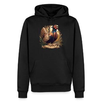 Pheasants Pheasant - Men’s Premium Organic Hoodie - black - Front - Nico (187cm)