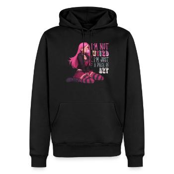 Juste Œuvre D’art Anime Fille Goth Yami Kawaii - Sweat à capuche Premium bio Homme - noir - Devant - Nico (187cm)