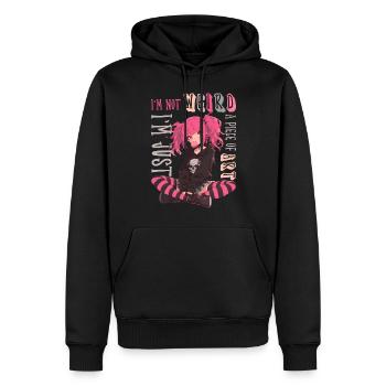 Just Piece Of Art Anime Girl Pastel Goth Geschenk - Männer Premium Bio Hoodie - Schwarz - Vorne - Nico (187cm)
