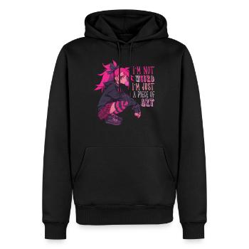 Juste Œuvre D’art Yami Kawaii Anime Fille Goth - Sweat à capuche Premium bio Homme - noir - Devant - Nico (187cm)