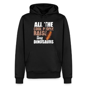 Alle Coolen Leute Züchten Winzige Dinosaurier - Männer Premium Bio Hoodie - Schwarz - Vorne - Nico (187cm)