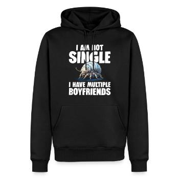 I'm not single I have several friends - Men’s Premium Organic Hoodie - black - Front - Nico (187cm)