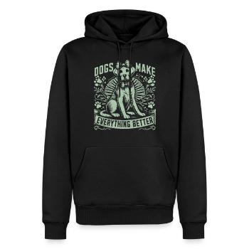 Dog Mom Gifts for Women - Männer Premium Bio Hoodie - Schwarz - Vorne - Nico (187cm)