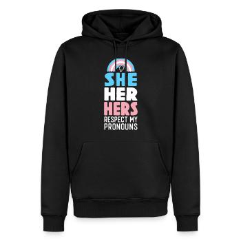Transgender Trans LGBT Pride - Männer Premium Bio Hoodie - Schwarz - Vorne - Nico (187cm)