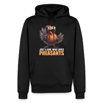 Fasane Fasan - Männer Premium Bio Hoodie - Schwarz - Vorne - Nico (187cm)