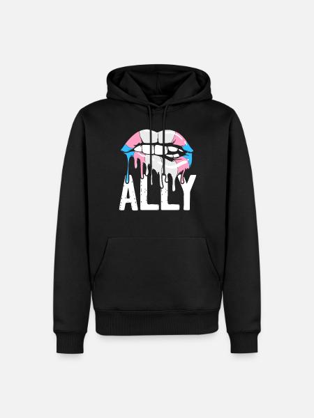 Transgender Trans LGBT Pride - Men’s Premium Organic Hoodie - black