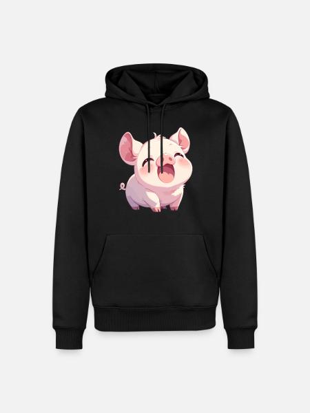 Pig Pig - Men’s Premium Organic Hoodie - black