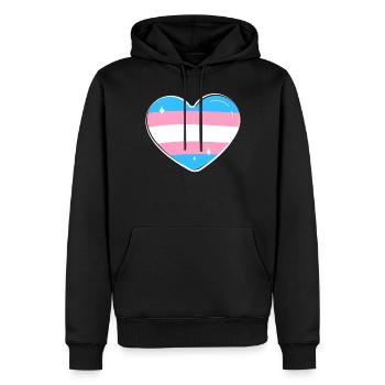 Transgender Trans LGBT Pride - Männer Premium Bio Hoodie - Schwarz - Vorne - Nico (187cm)