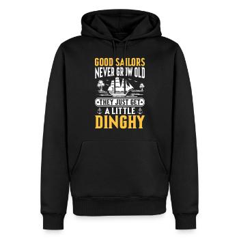Lustige Matrose Jolle Segelboot Meer Kapitän Segeln - Männer Premium Bio Hoodie - Schwarz - Vorne - Nico (187cm)