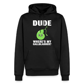 Lustige Gallenblasenentfernung Cholezystektomie - Männer Premium Bio Hoodie - Schwarz - Vorne - Nico (187cm)