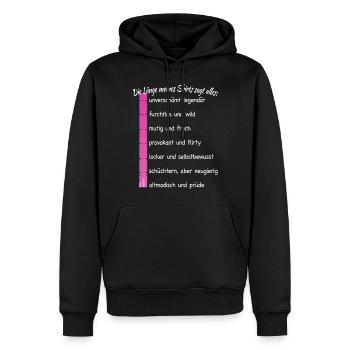 Party Länge Meines Shirts Sagt Alles Feiern JGA - Männer Premium Bio Hoodie - Schwarz - Vorne - Nico (187cm)