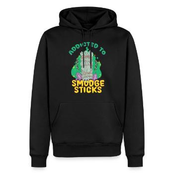 Reiki Massage Addicted To Smudge Sticks - Sweat à capuche Premium bio Homme - noir - Devant - Nico (187cm)