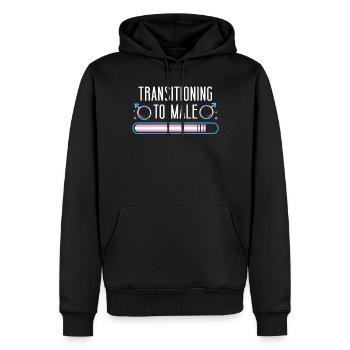 Transgender Trans LGBT Pride - Männer Premium Bio Hoodie - Schwarz - Vorne - Nico (187cm)