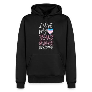 Transgender Trans LGBT Pride - Männer Premium Bio Hoodie - Schwarz - Vorne - Nico (187cm)