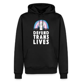 Transgender Trans LGBT Pride - Männer Premium Bio Hoodie - Schwarz - Vorne - Nico (187cm)
