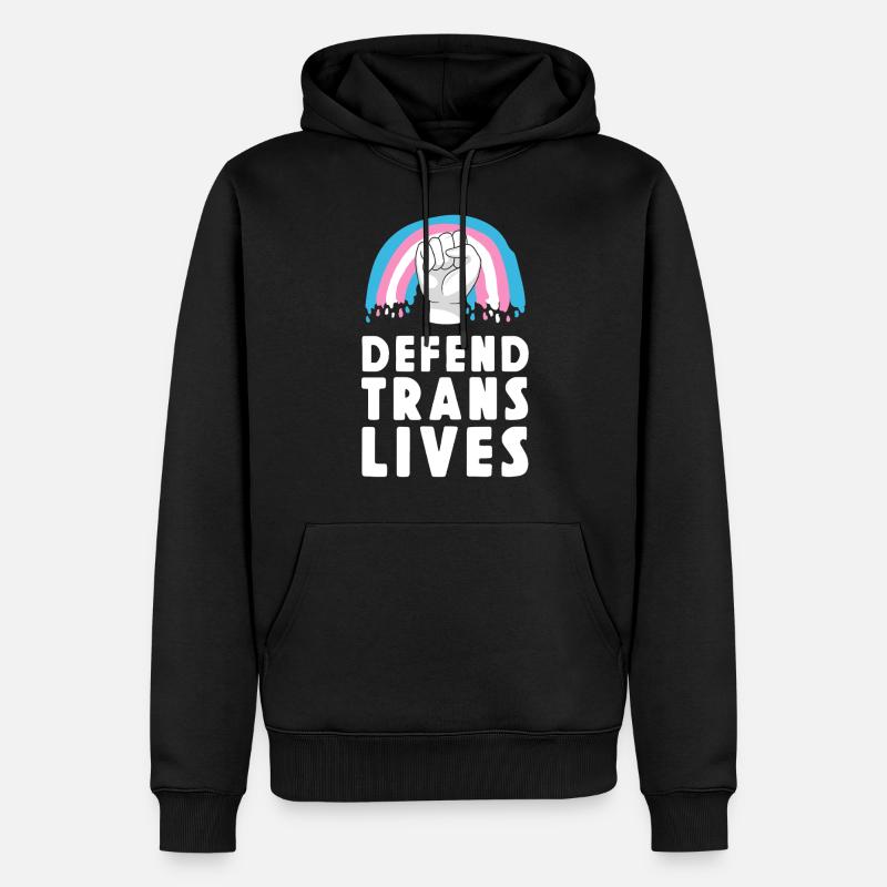 Fierté LGBT transgenre - Sweat à capuche Premium bio Homme - noir