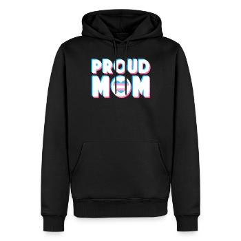 Fierté LGBT transgenre - Sweat à capuche Premium bio Homme - noir - Devant - Nico (187cm)