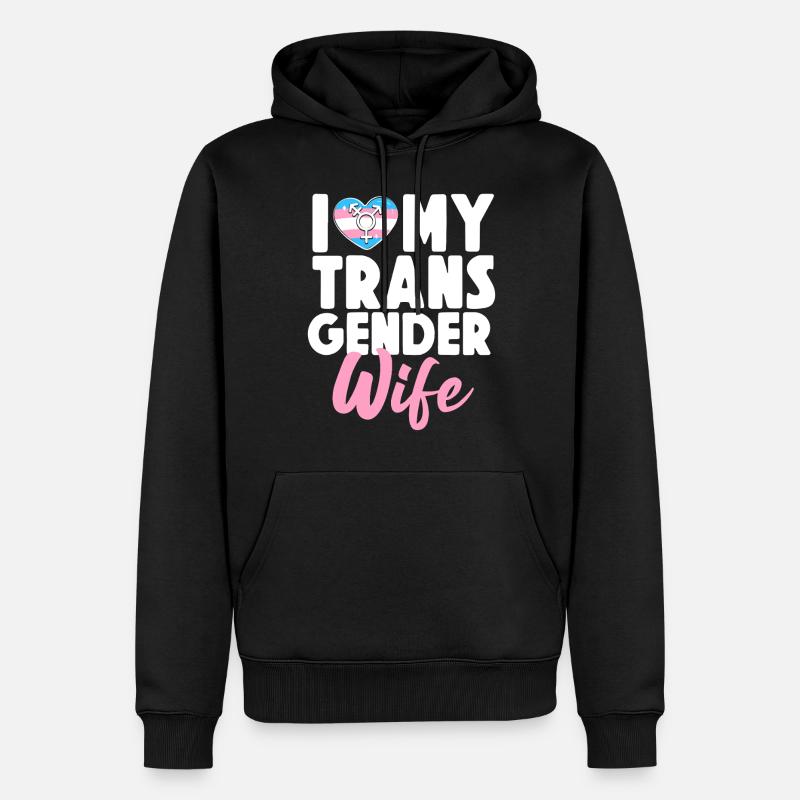 Fierté LGBT transgenre - Sweat à capuche Premium bio Homme - noir