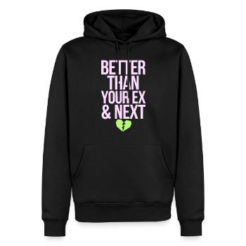 Better Than Your Ex & Next Trennung Single Party - Männer Premium Bio Hoodie - Schwarz - Vorne - Nico (187cm)