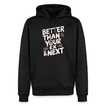 Better Than Your Ex & Next Trennung Single Party - Männer Premium Bio Hoodie - Schwarz - Vorne - Nico (187cm)